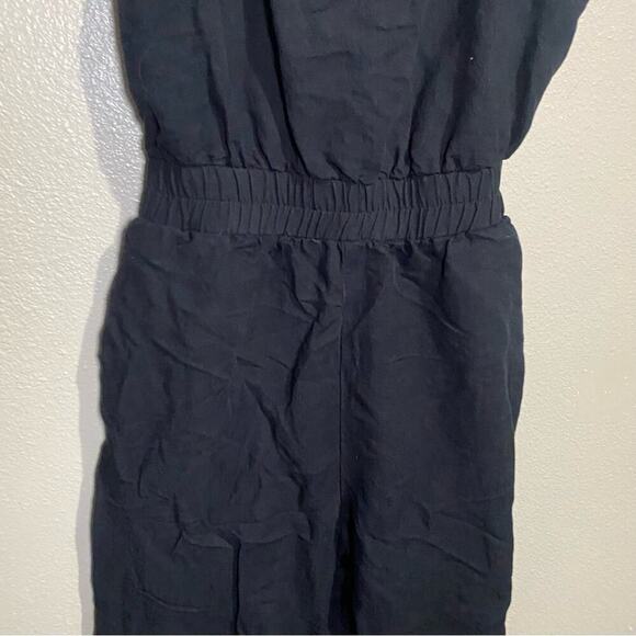 All:Row Linen Black Jumpsuit Open Back Size Medium - Picture 3 of 13